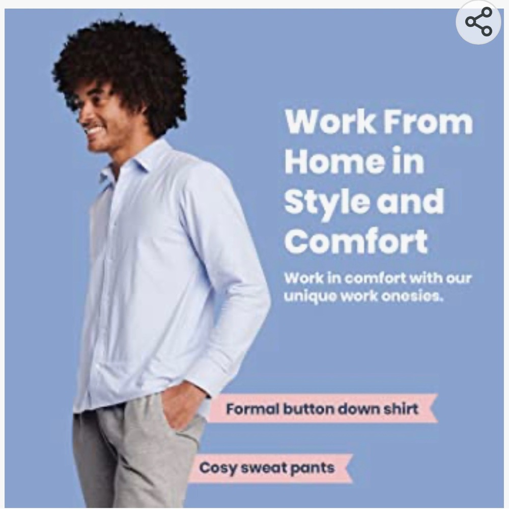 Work Wonnies Coveralls for Men Jogger Pants Button Down Shirt size M